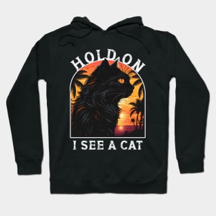 Hold on I see a cat Hoodie